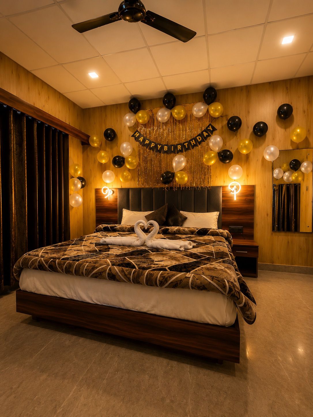 Celebration room set up with birthday decor