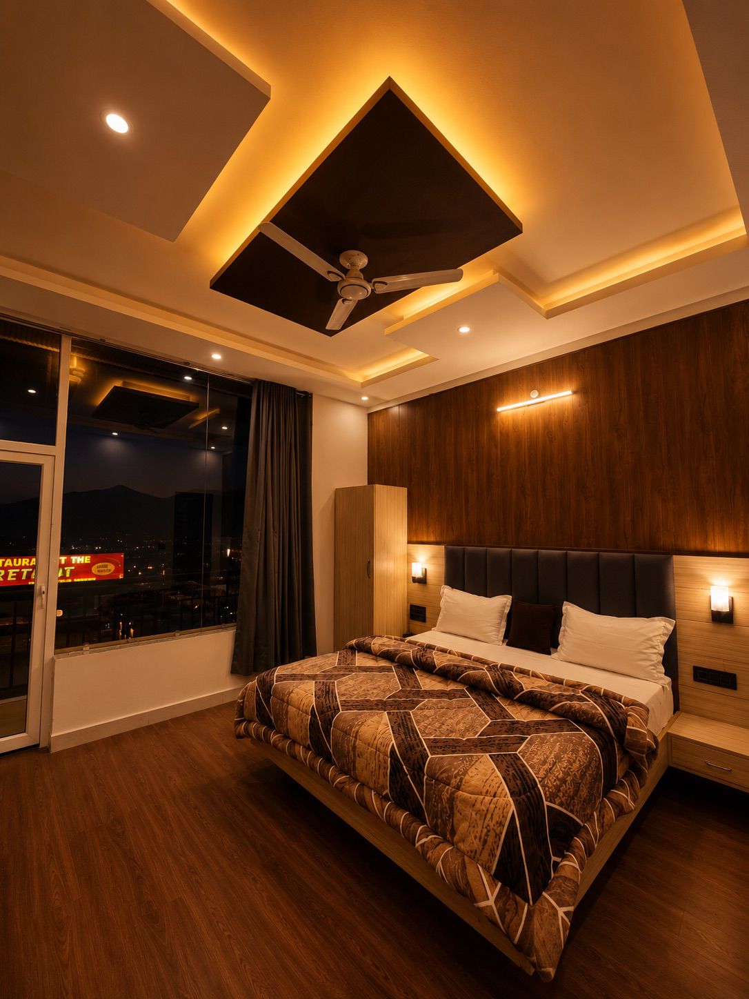 Premium room overlooking the Mussoorie skyline
